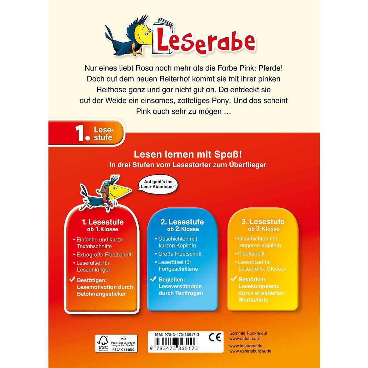 Ravensburger Bertram, Leserabe, 1. Lesestife - Ein Pony in Pink