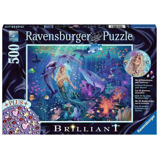 Ravensburger Brilliant Puzzle Bezaubernde Meerjungfrau, 500 Teile