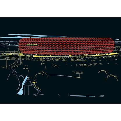 Ravensburger Color Star Line Puzzle Allianz Arena, 1200 Teile