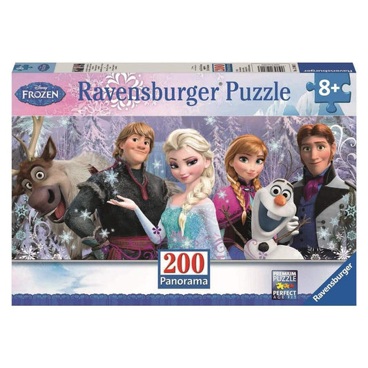 Ravensburger Disney Frozen Panorama-Puzzle, Arendelle im ewigen Eis, 200 Teile