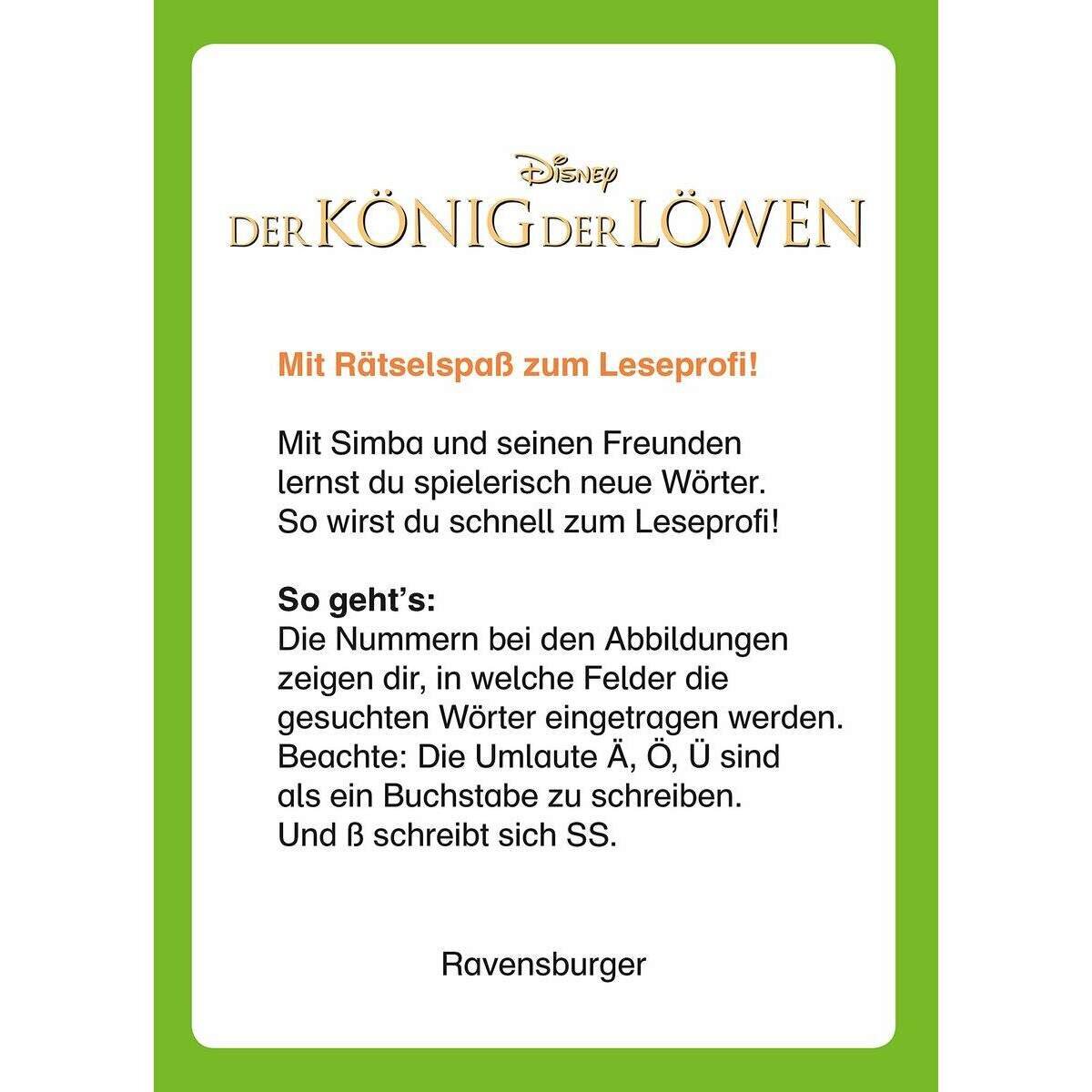 Ravensburger Disney König der Löwen: Kreuzworträtsel