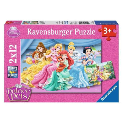 Ravensburger Disney Süße Palace Pets, 2 x 12 Teile Puzzle