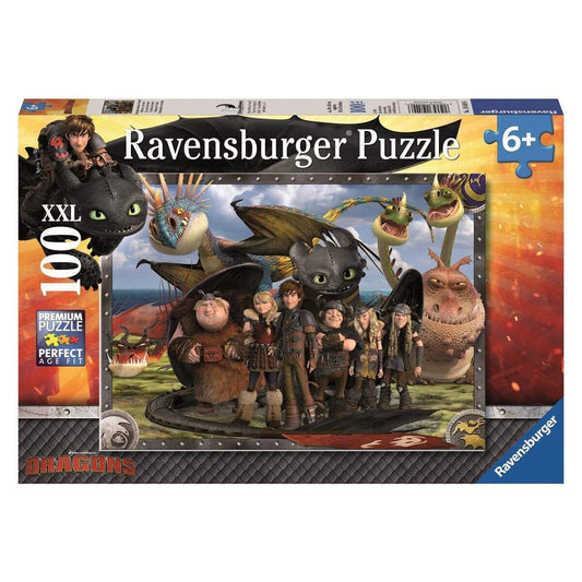 Ravensburger Dragons, Ohnezahn und seine Freunde, 100 Teile XXL Puzzle