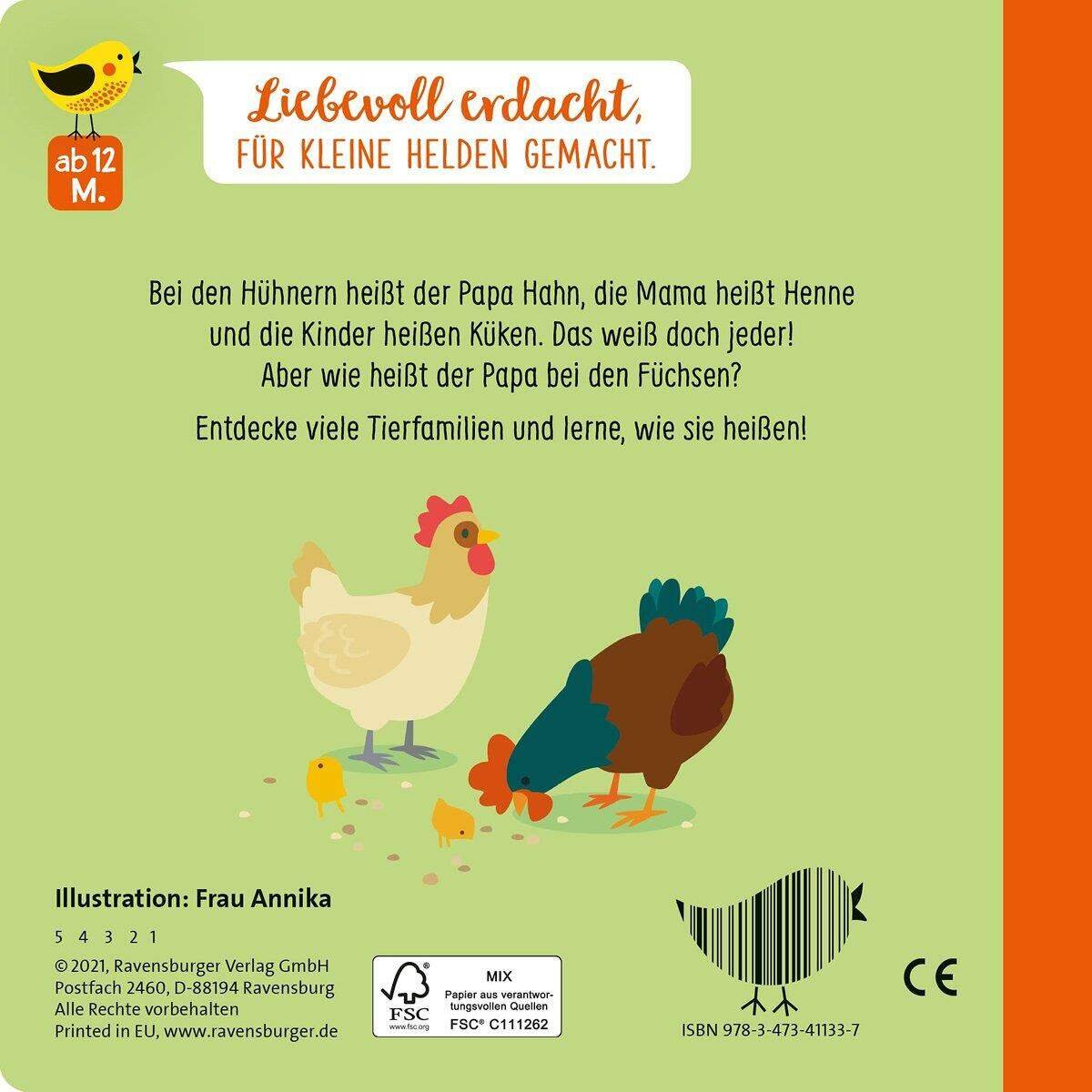 Ravensburger Edition Piepmatz: Vater, Mutter, Kind: So heißen die Tiere