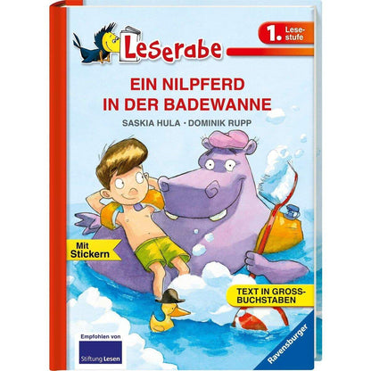 Ravensburger Hula, EIN NILPFERD IN DER BADEWANNE. In Großbuchstaben