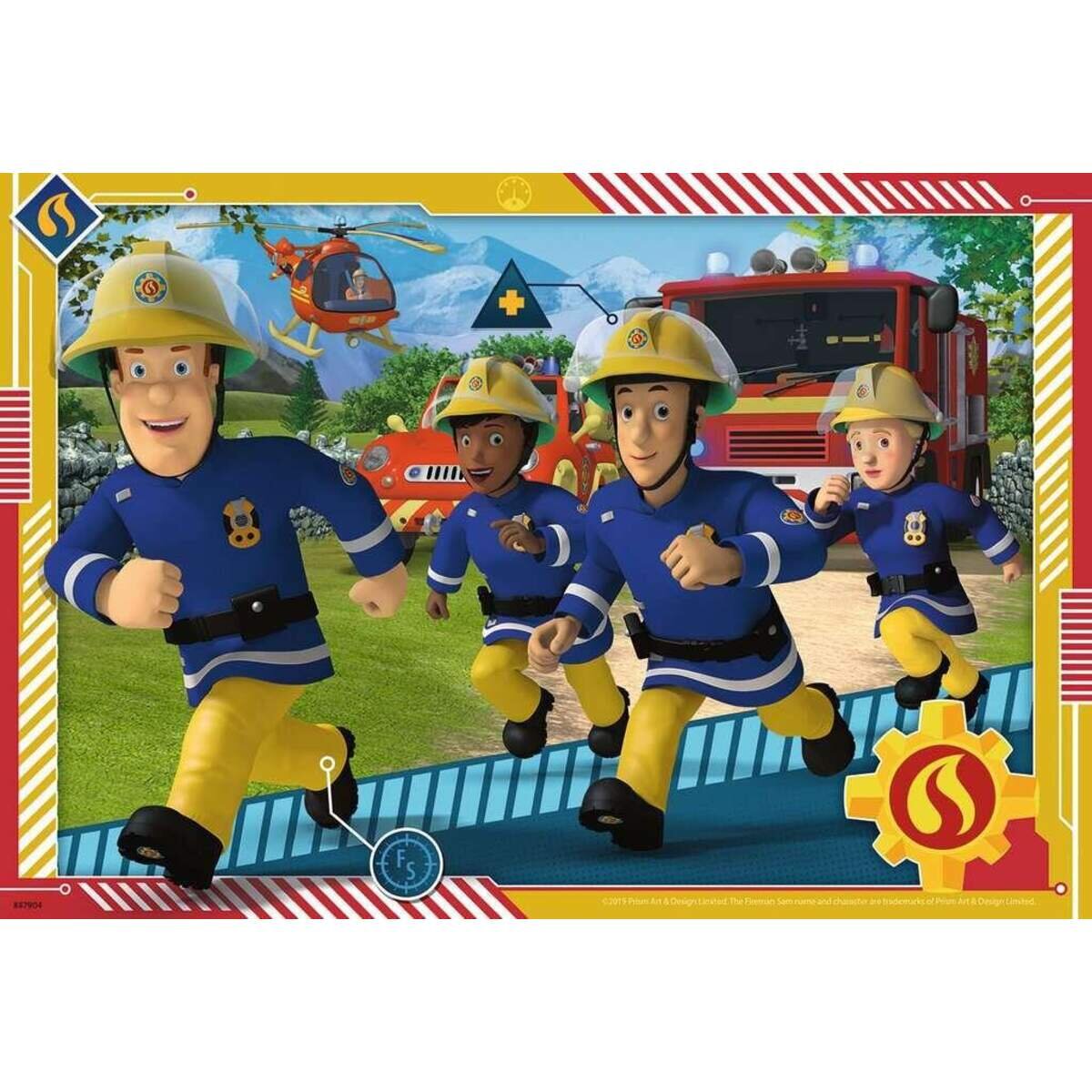 Ravensburger Kinderpuzzle Feuerwehrmann Sam und sein Team, 2x12 Teile
