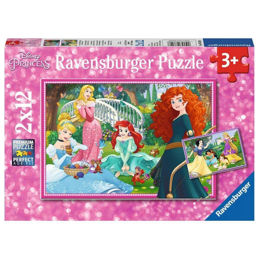 Ravensburger Kinderpuzzle In der Welt der Disney Prinzessinnen, 2x12 Teile