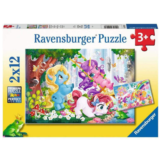 Ravensburger Kinderpuzzle Magische Einhornwelt, 2x12 Teile