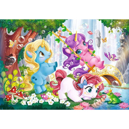 Ravensburger Kinderpuzzle Magische Einhornwelt, 2x12 Teile