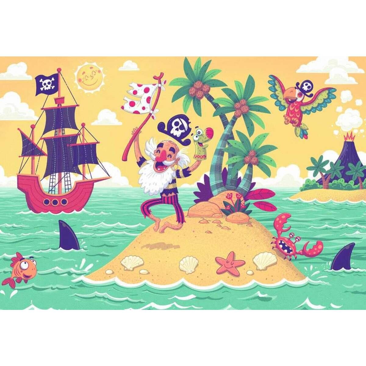 Ravensburger Kinderpuzzle Puzzle&Play 05591 - Piraten auf Schatzjagd - 2x24 Teile Puzzle