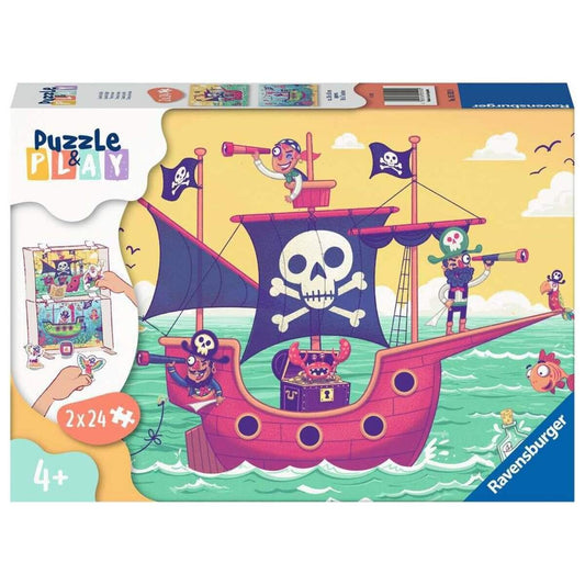 Ravensburger Kinderpuzzle Puzzle&Play 05592 - Land in Sicht - 2x24 Teile Puzzle