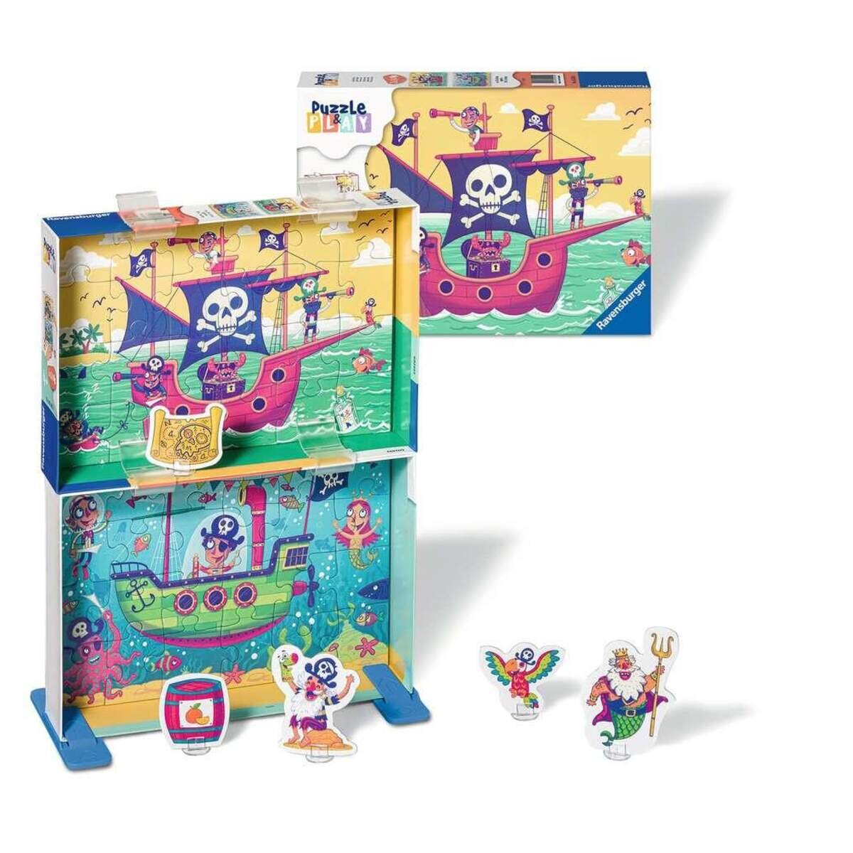 Ravensburger Kinderpuzzle Puzzle&Play 05592 - Land in Sicht - 2x24 Teile Puzzle