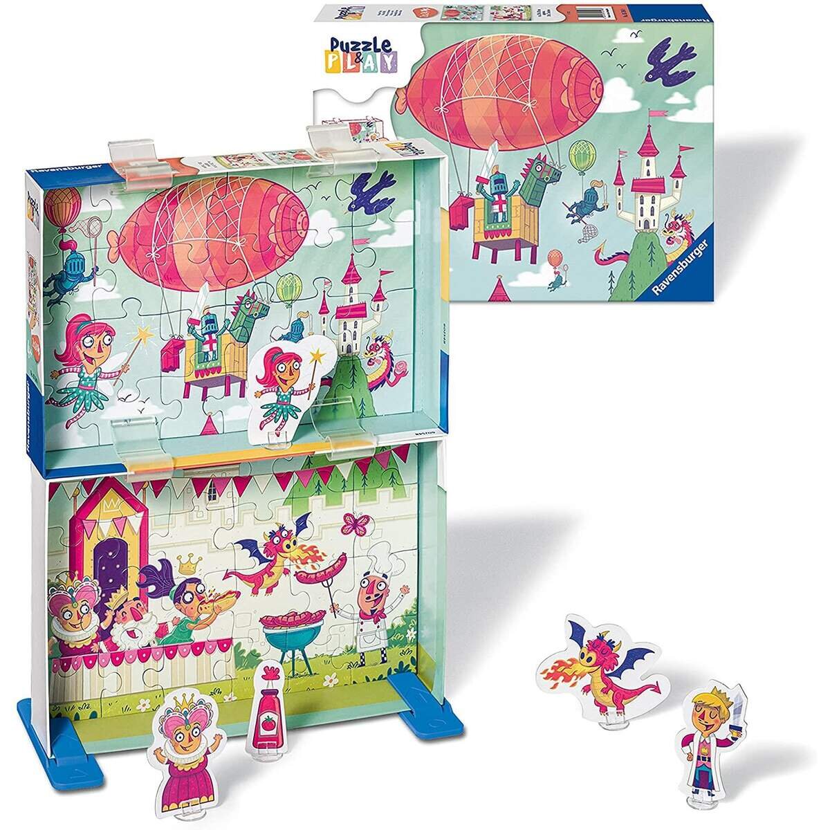 Ravensburger Kinderpuzzle Puzzle&Play Ritterburg 2, 2x24 Teile