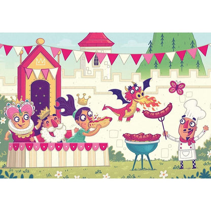 Ravensburger Kinderpuzzle Puzzle&Play Ritterburg 2, 2x24 Teile