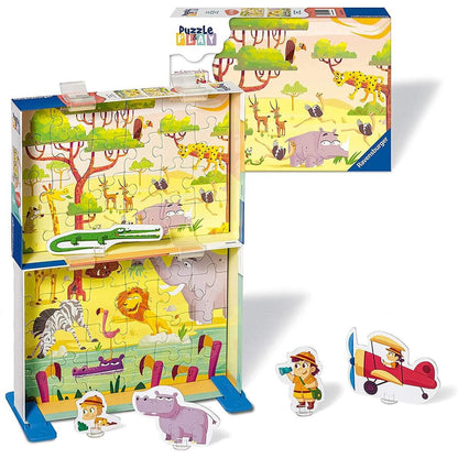Ravensburger Kinderpuzzle Puzzle&Play Tiere 2, 2x24 Teile