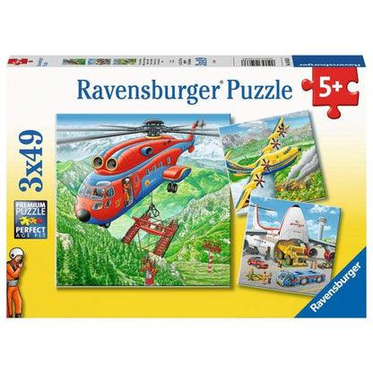 Ravensburger Kinderpuzzle Über den Wolken, 3x49 Teile