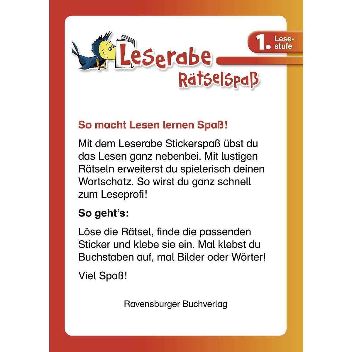 Ravensburger Leserabe 1. Lesestufe - Sticker-Rätsel