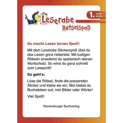 Ravensburger Leserabe 1. Lesestufe - Sticker-Rätsel