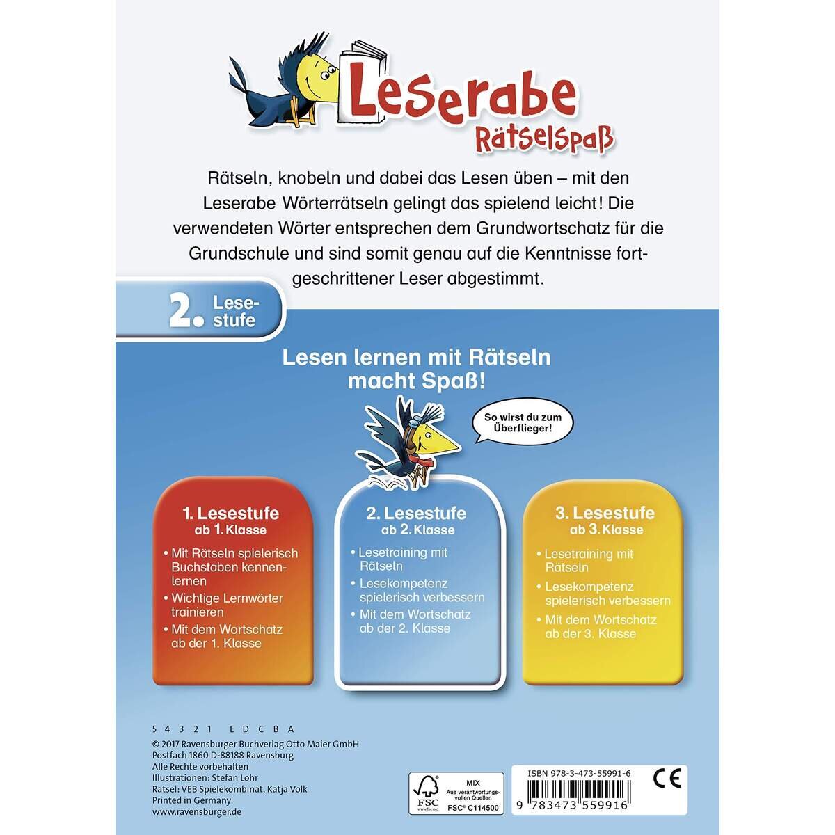 Ravensburger Leserabe, 2. Lesestufe - Wörterrätsel zum Lesenlernen