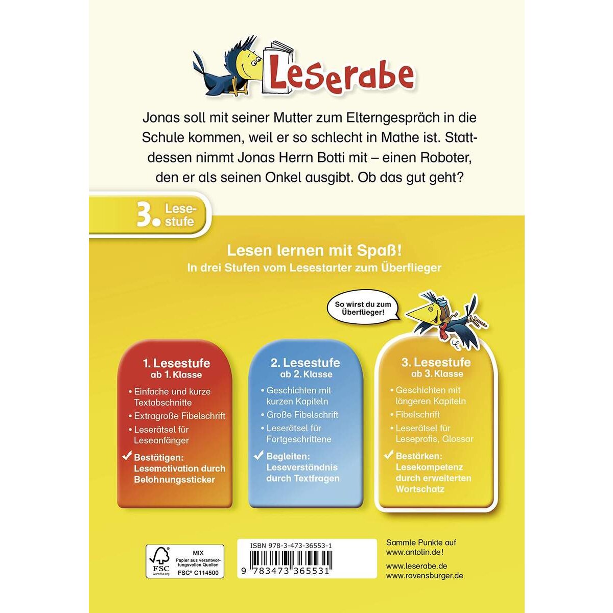 Ravensburger Leserabe, 3. Stufe - Mein Onkel, der Roboter