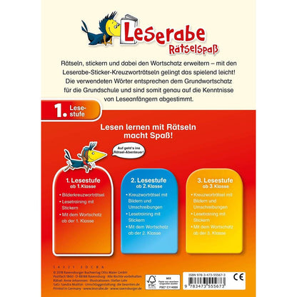 Ravensburger Leserabe, Lesestufe 1 - Sticker-Kreuzworträtsel zum Lesenlernen
