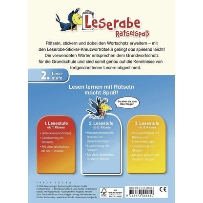Ravensburger Leserabe, Lesestufe 2 - Sticker-Kreuzworträtsel zum Lesenlernen