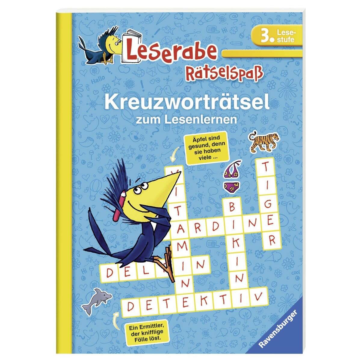 Ravensburger Leserabe, Lesestufe 3 - Kreuzworträtsel zum Lesenlernen