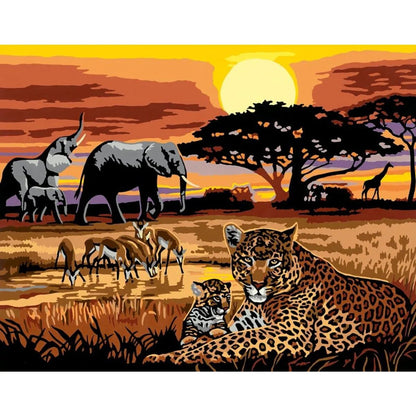 Ravensburger Malen nach Zahlen Afrikanische Impression