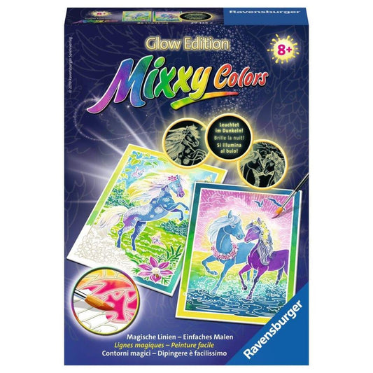 Ravensburger Malset Glow Edition Leuchtende Ponys