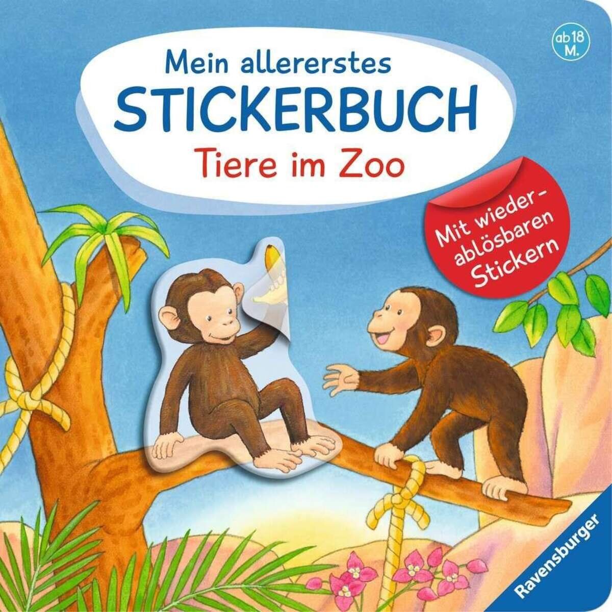 Ravensburger Mein allererstes Stickerbuch: Tiere im Zoo