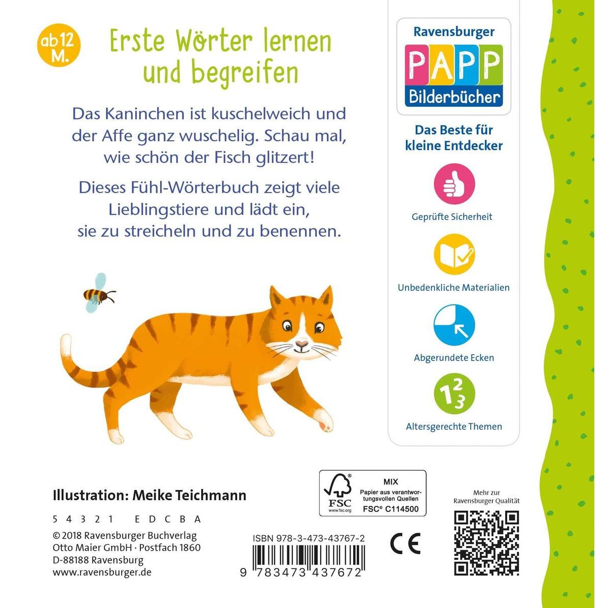 Ravensburger Mein erstes Wörterbuch zum Fühlen: Meine Tiere