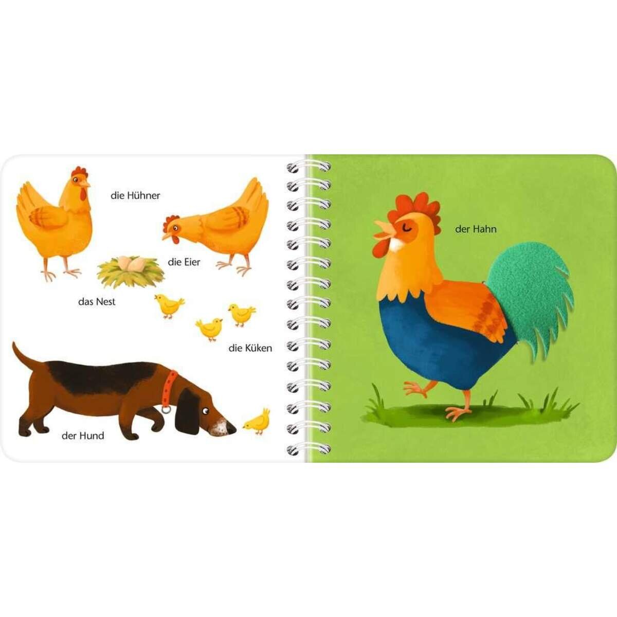 Ravensburger Mein erstes Wörterbuch zum Fühlen: Bauernhoftiere