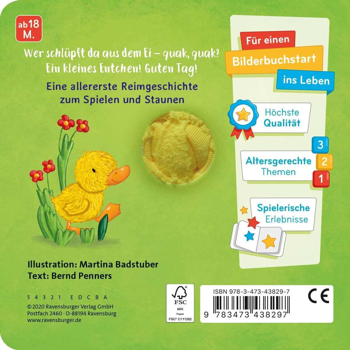 Ravensburger Mein liebstes Fingerpuppenbuch: Hallo, kleine Ente!