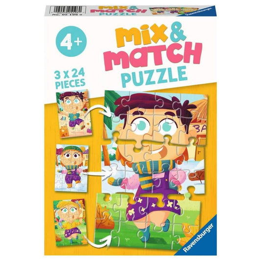 Ravensburger Mix & Match Puzzle 05196 - Kunterbunte Kleider, 3 x 24 Teile