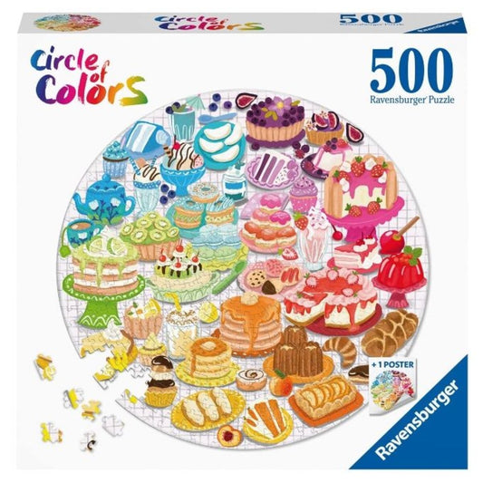 Ravensburger Puzzle - Circle of Colors - Desserts & Pastries, 500 Teile