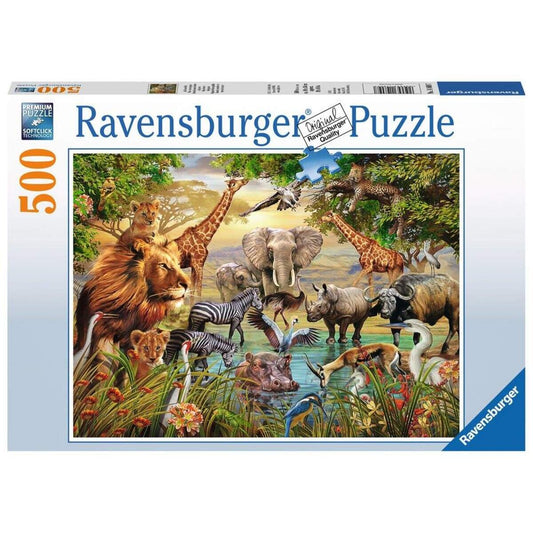 Ravensburger Puzzle Am Wasserloch, 500 Teile
