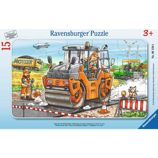 Ravensburger Puzzle Arbeit mit der Straßenwalze 15 Teile