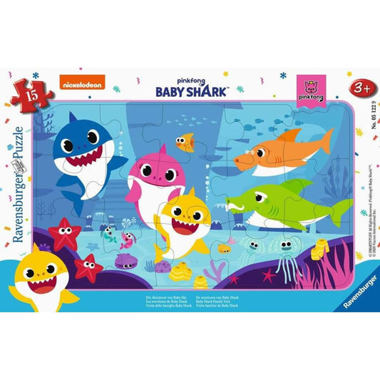 Ravensburger Puzzle Baby Shark, Die Abenteuer von Baby Hai, 15 Teile
