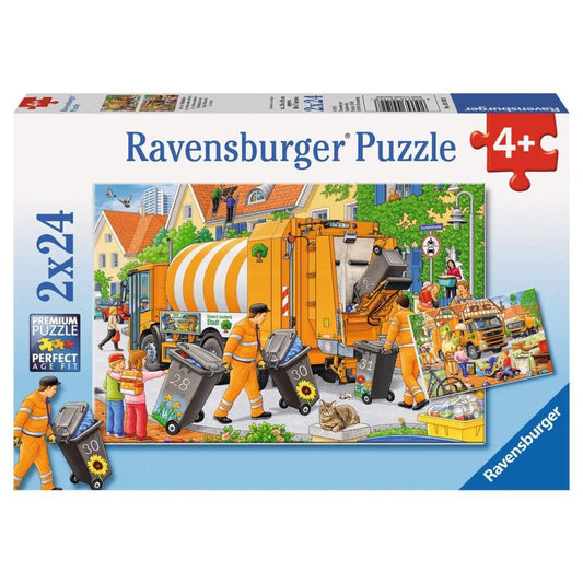 Ravensburger Puzzle Bei der Müllabfuhr, 24 Teile