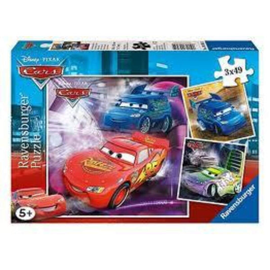 Ravensburger Puzzle Cars 2 Auf der Rennstrecke, 3 x 49 Teile