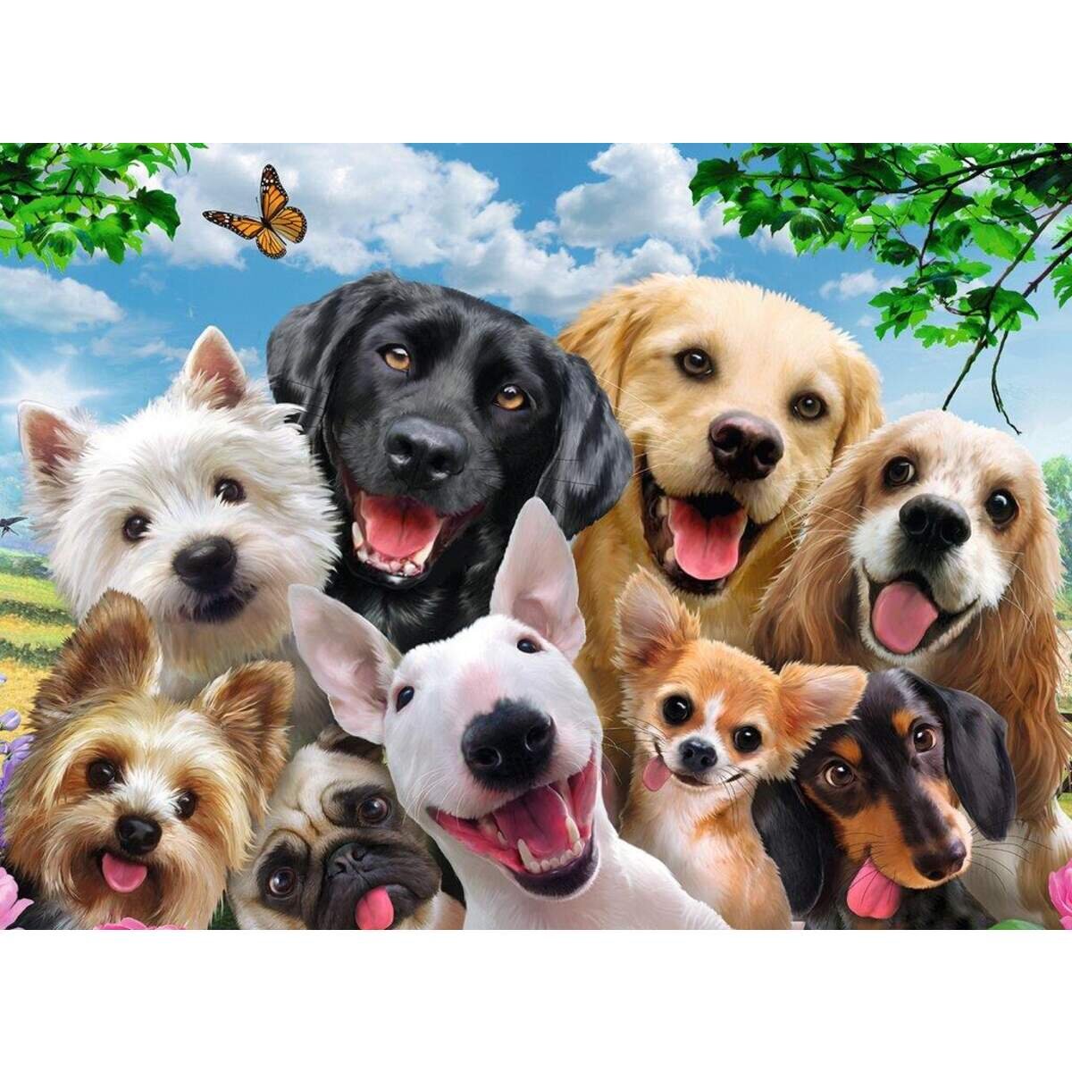Ravensburger Puzzle Delighted Dogs, 300 Teile