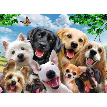 Ravensburger Puzzle Delighted Dogs, 300 Teile