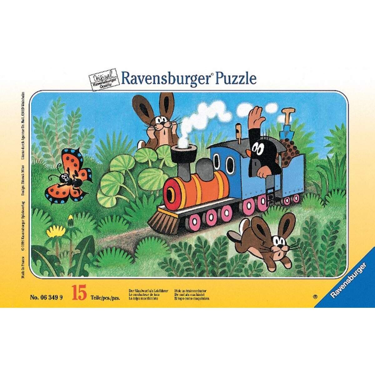 Ravensburger Puzzle Der Maulwurf als Lokführer, 15 Teile