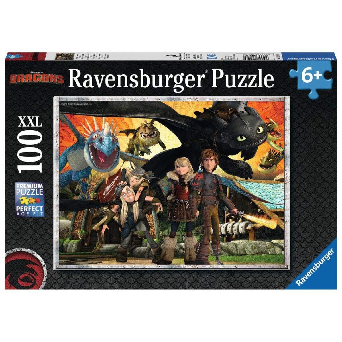 Ravensburger Puzzle Dragons Drachenfreunde XXL, 100 Teile