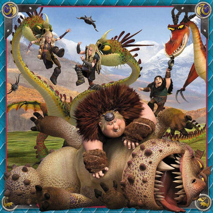 Ravensburger Puzzle Dreamworks Dragons Drachenreiter, 3x49 Teile