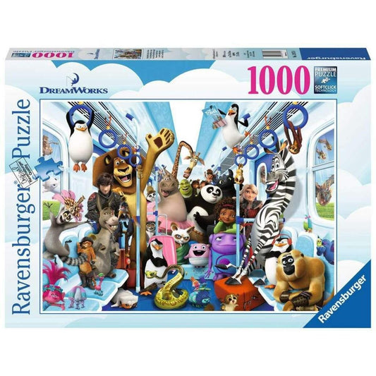 Ravensburger Puzzle DreamWorks Familie auf Reisen, 1000 Teile
