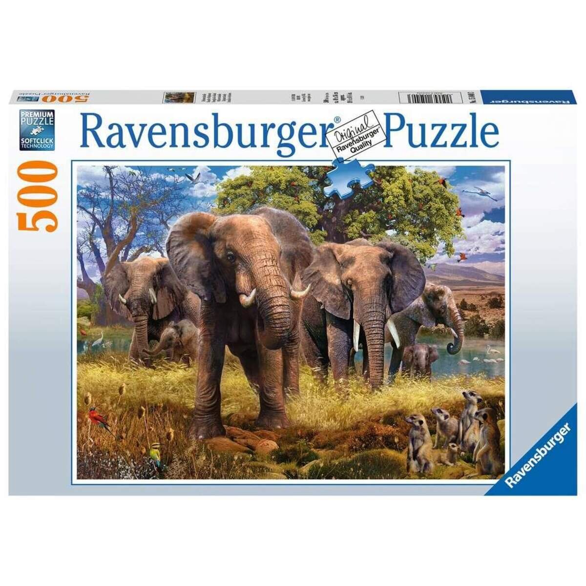 Ravensburger Puzzle Elefantenfamilie, 500 Teile