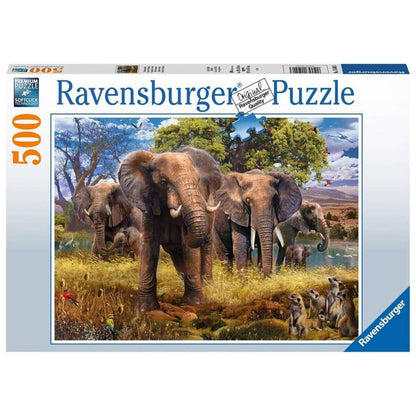Ravensburger Puzzle Elefantenfamilie, 500 Teile