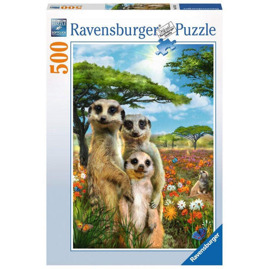 Ravensburger Puzzle Fröhliche Erdmännchen, 500 Teile