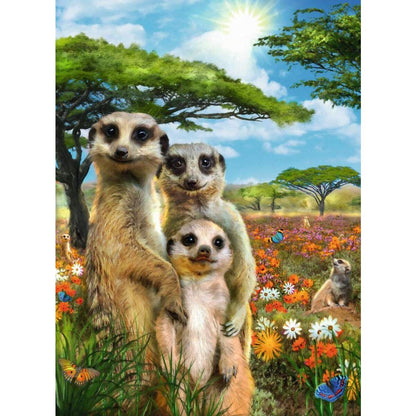 Ravensburger Puzzle Fröhliche Erdmännchen, 500 Teile